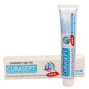 Зубная паста CURASEPT® ADS 705 с содержанием хлоргексидина 0,05%