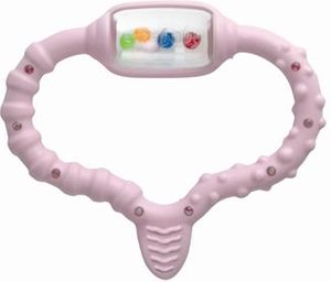 Стимулятор Curaprox Curababy girl для прорезывания временных зубов, розовый